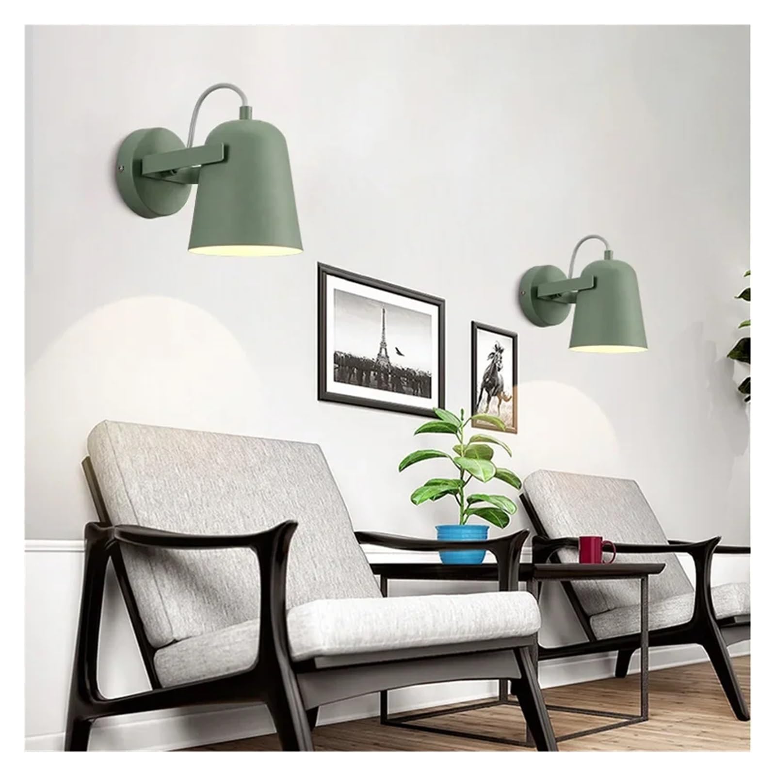 Oświetlenie obrazu, Nordic lampa dekoracyjna ścienna LED, kolorowa lampka nocna Macaron, tło schodów w korytarzach regulowane światło kinkiety oświetlenie dekoracyjne do domu(2700-3500K,Grey)