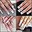 Cycullinyt 240Pcs Square Soft Gel Nail Tips, Long Square Nails, 12 Sizes Full Cover Acrylic Fake Nails Straight Clear False Nail Extension for Beginner and Professional Home Salon DIY