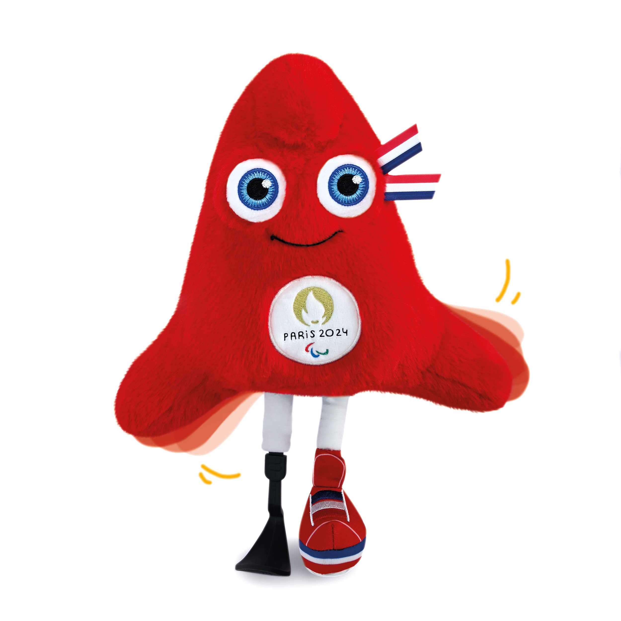 Peluche Oficial Mascota Paralímpicos París 2024 - Fabricado En Francia, 30 Cm, Articulado, Extra Suave, Gorro Frigio