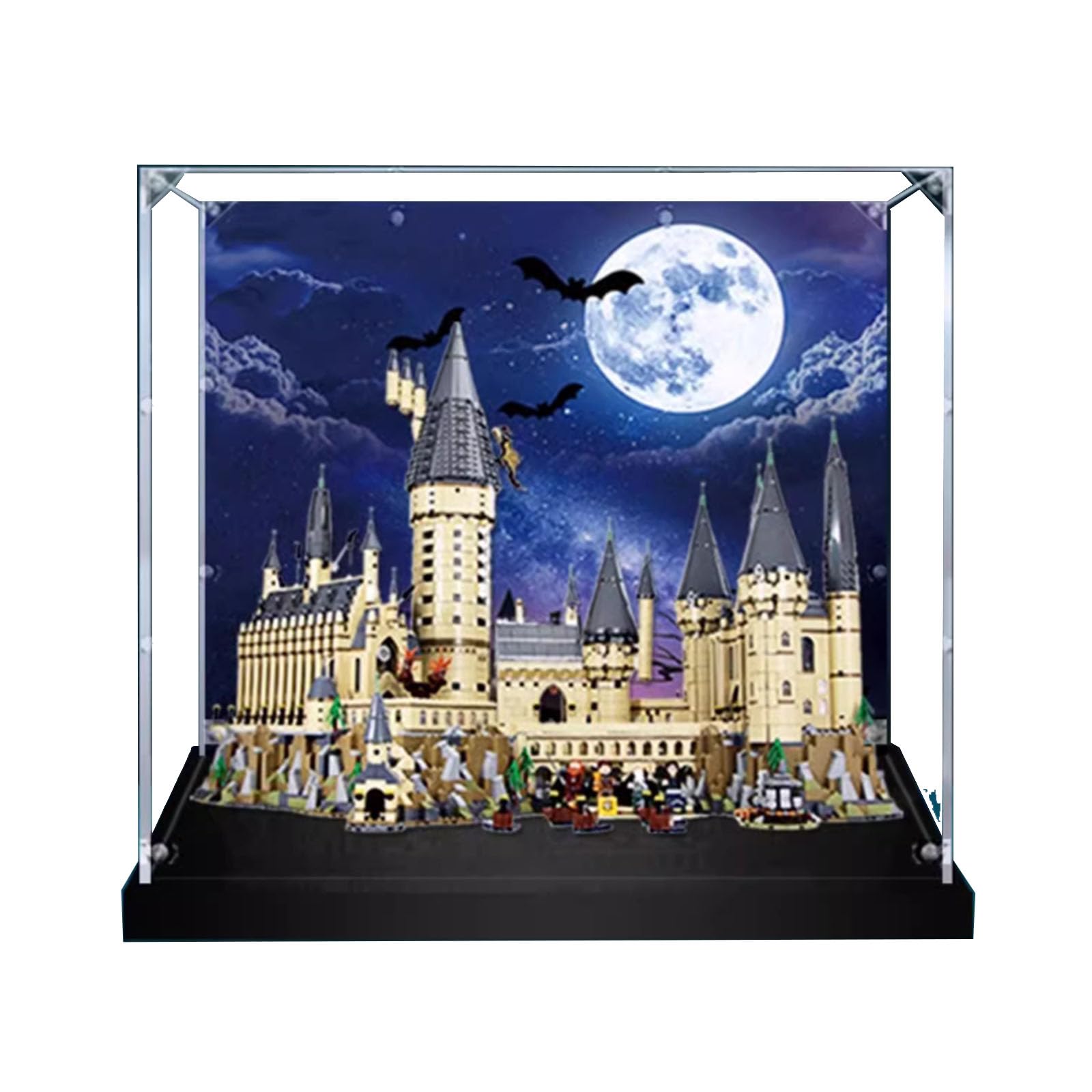 SONNIES Acrylic Display Case for Lego 71043 Hogwarts Castle, Dustproof Storage Box, Transparent Display Box Compatible with Lego 71043 (Only Case, No Model)