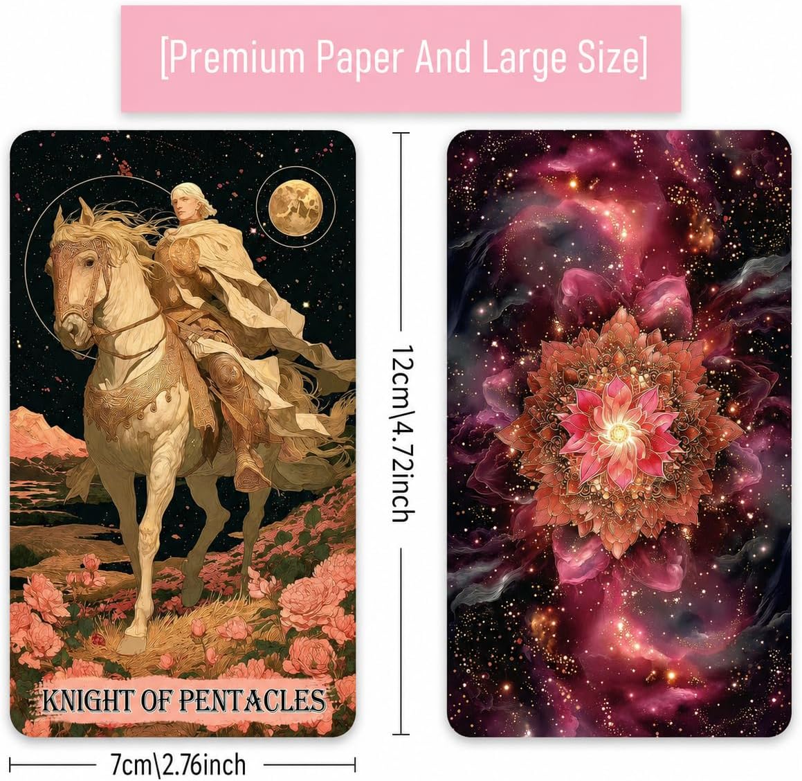 sishui Starry Floral Tarot Deck with Guidebook,78 Rider Waite Inspired Tarot Cards for Beginners, Celestial Flower Artwork for Intuitive Readings, Self Reflection, Journaling & Spiritual Guidance