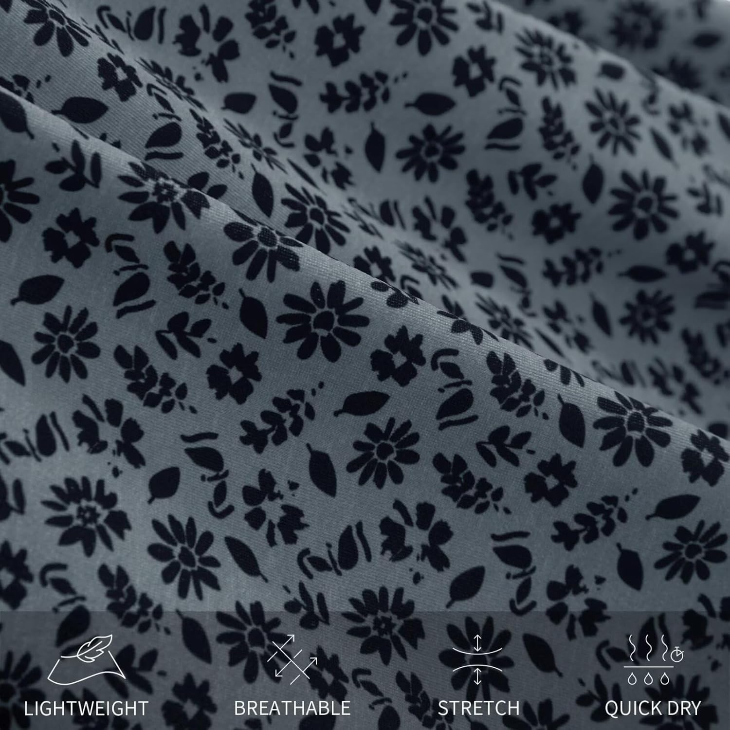 M MAELREG Golf Shirts for Men Collarless Performance Dry Fit Stretch Henley Casual Printed Mens Polo Shirts Short Sleeve