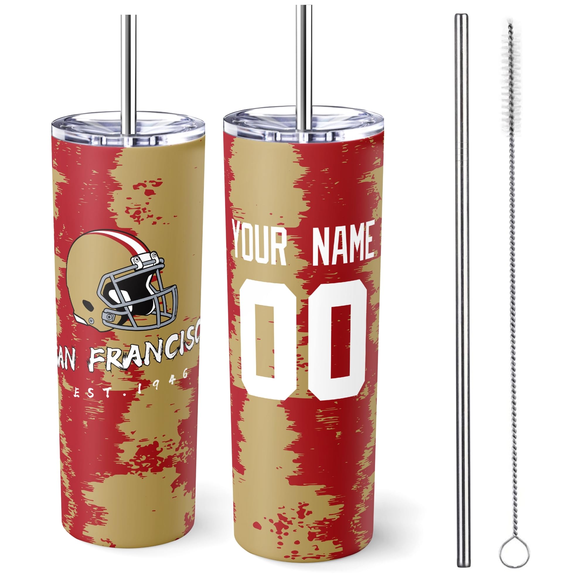 ANTKING San Francisco Tumbler 20oz Travel Mug Custom Name Number Gift
