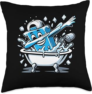 Ice Bath Chillin' Like A Villain Cold Plunge Cold Shower Throw Pillow
