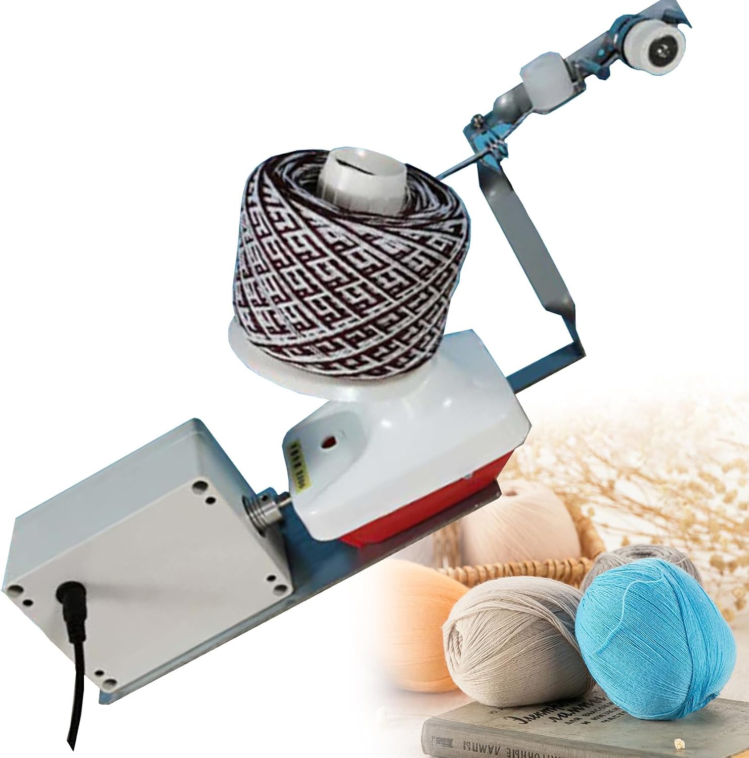 Automatic Yarn Ball Winder - Adjustable Speed Twine Winder (150G Capacity) for Wool, Nylon & Metal Yarn - Essential Knitting Tool for Crafters & Factories