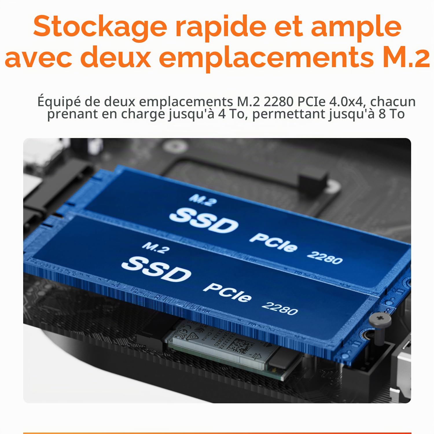 TRIGKEY Mini PC Ryzen7 8745HS(jusqu'à 4.9 GHz, 8C/16T), 32 Go de