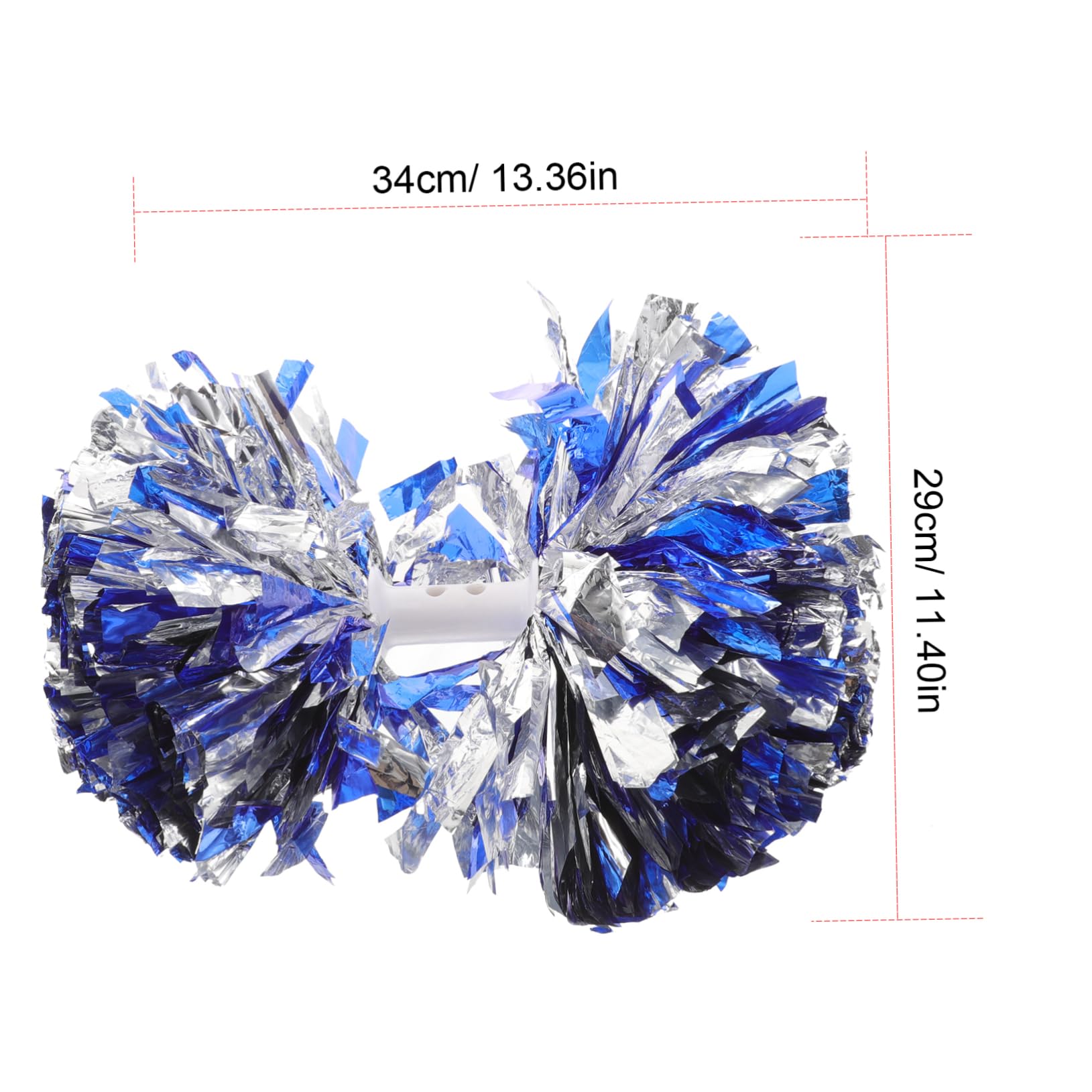 VANZACK 2Pcs Metallic Cheerleading Pompoms Vibrant Cheer Props for Dance Performance Sports Events Eye Catching Handheld Spirit Ornaments for Cheerleaders and Fans