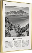 Queensland Print Black And White, Queensland Wall Art, Queensland Poster, Queensland Photo, Queensland Wall Decor, Australia Poster Decorative Painting Canvas Wall Art Living Room Posters Bedroom Pain
