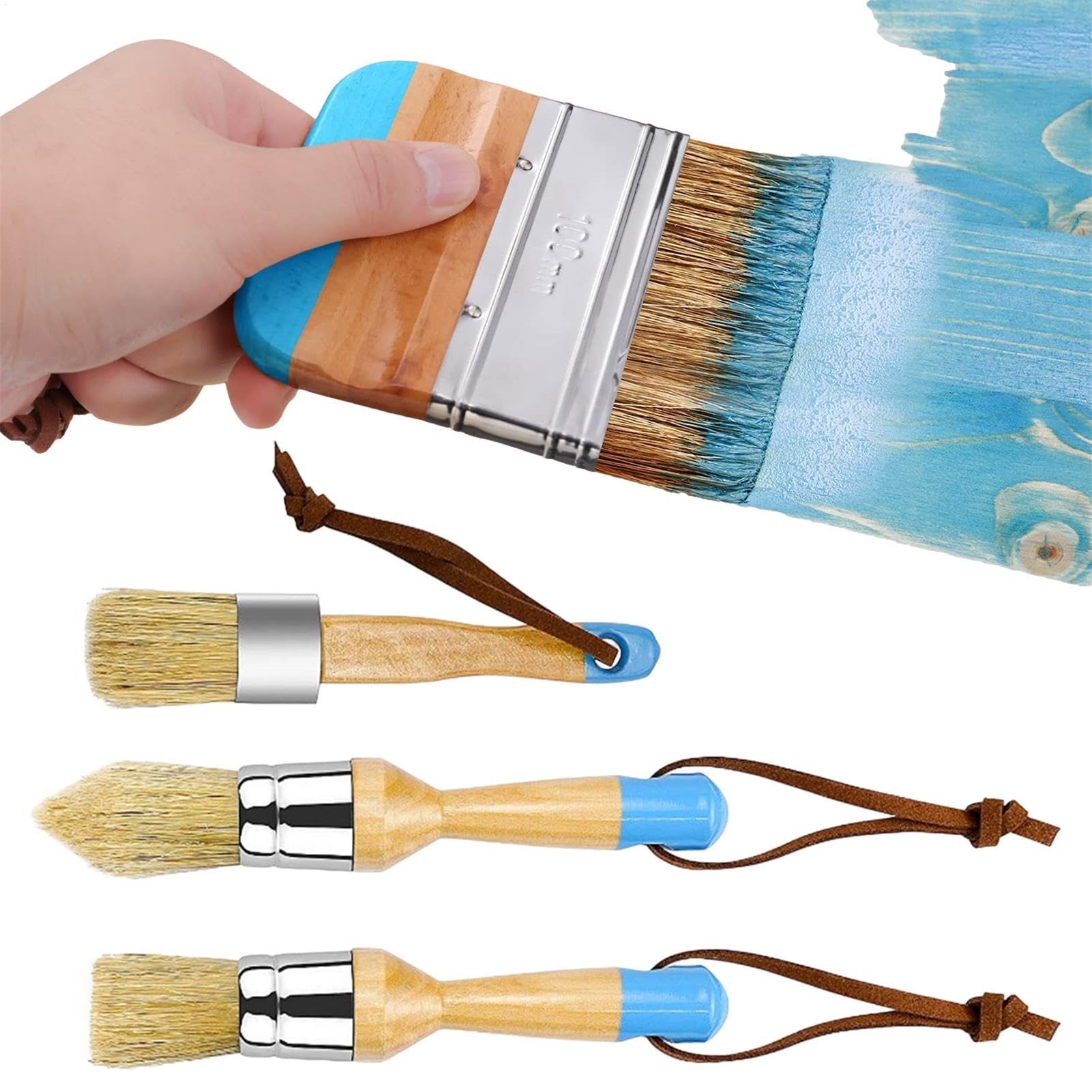 Pinceau à cire pour peinture à la craie et petits pinceaux à craie pour rénover le bois