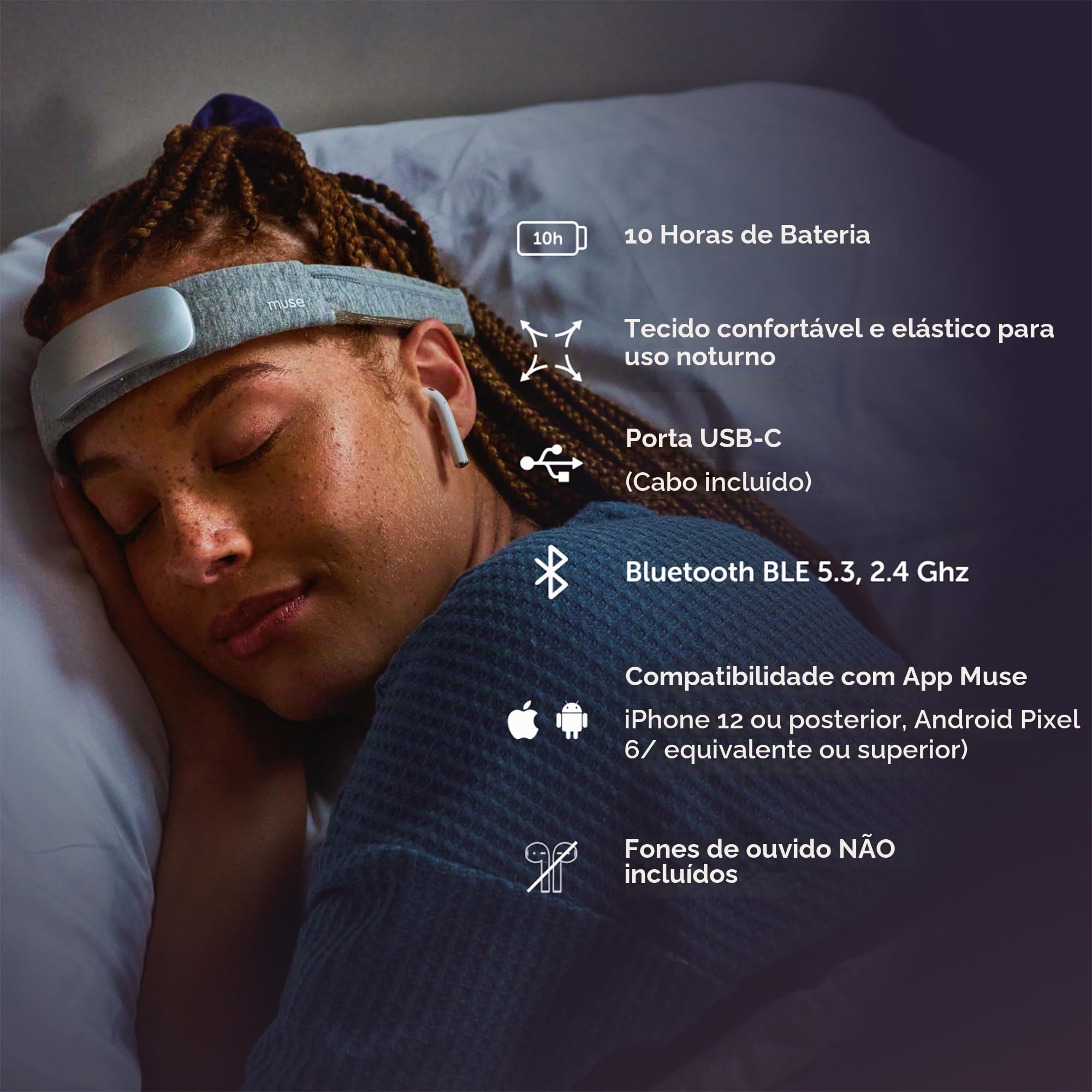 MUSE S Athena 3ª Geração Bandana de Detecção Cerebral para