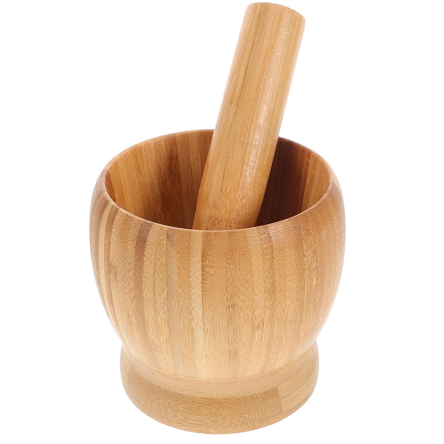 INOOMP Wooden Garlic Pestle Set Garlic Crushing Jar Kitchen Spice Grinder Tool for Home Cooking Wooden Spliced Mortar and Pestle Kit