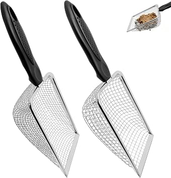 Garden Sieve for Soil and Stones, with Handle, 3.8/5mm, 2 Pcs