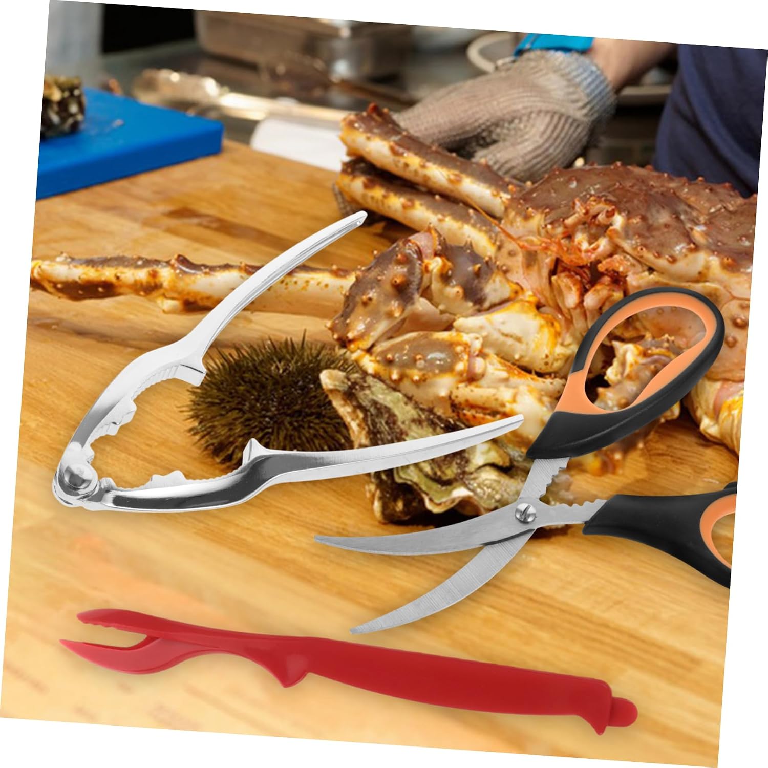 Alipis 1set Multi-functional Seafood Tools Crab Shell Openers and Forks for Effortless Seafood Enjoyment for Cracking Crab Legs and Eating Lobster