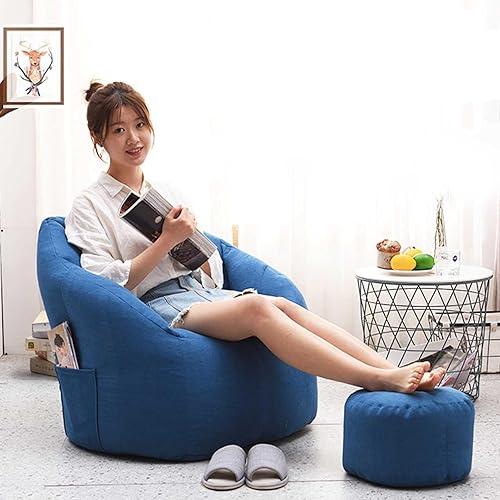 Miniatura 2 de Puf, puf sin archivar, puf de peluche, puf reclinable para jugadores, mezcla de nailon de poliéster, lavable, ultra suave, puf de jardín