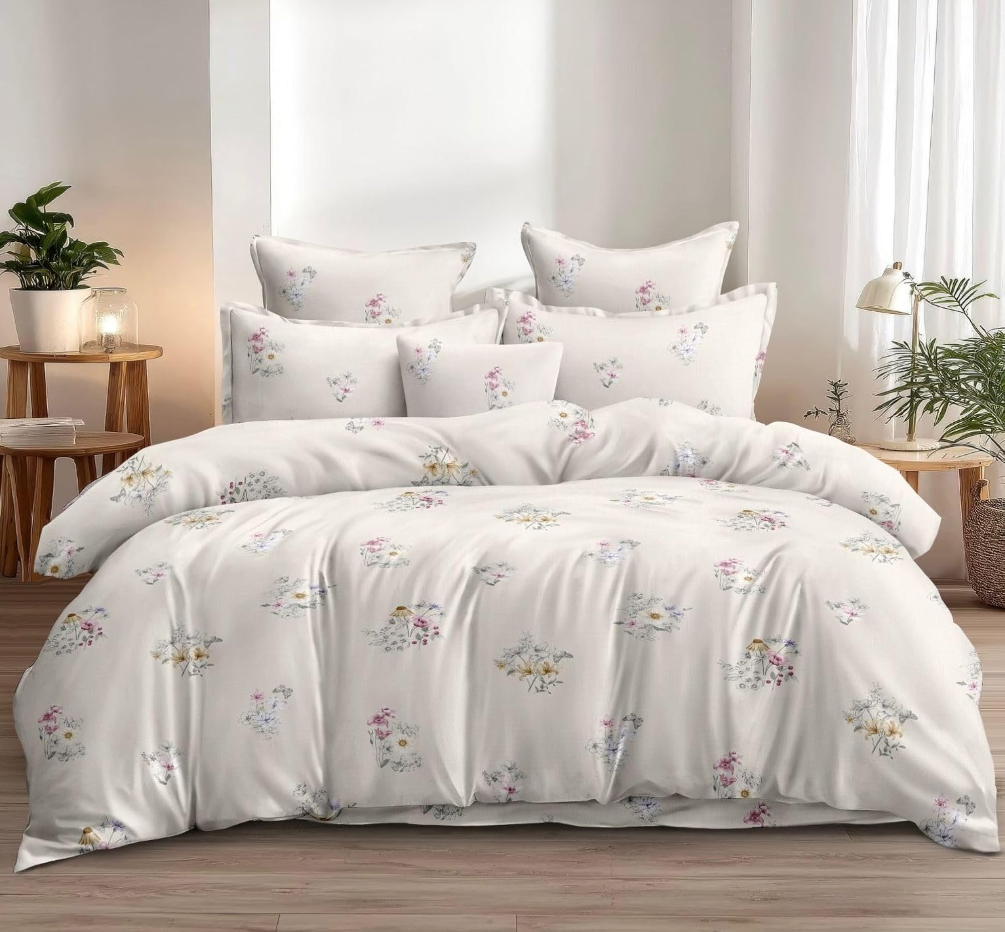 Sanskriti Threads Cotton Comforter Set (Purple)