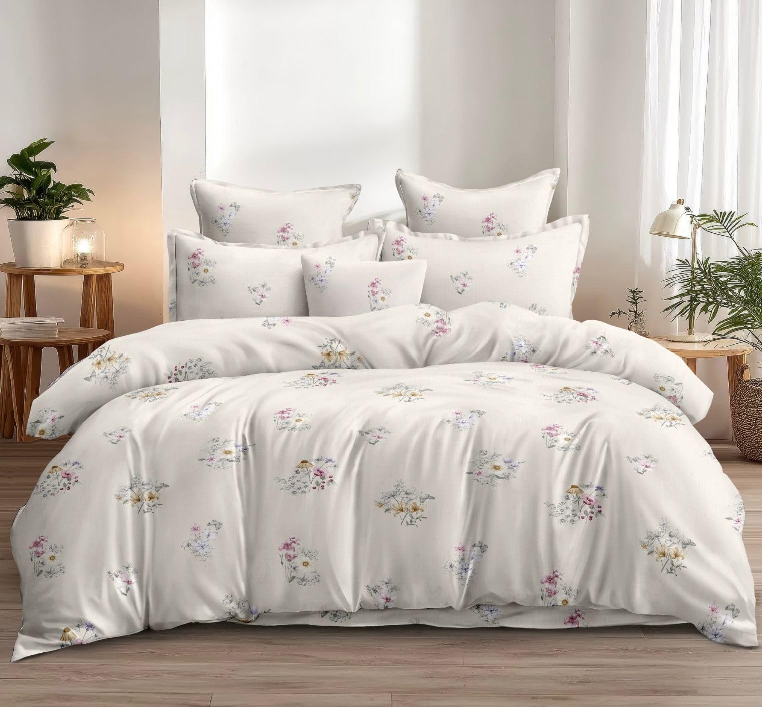 Cotton_Comforter Set (White Floral)-image-0
