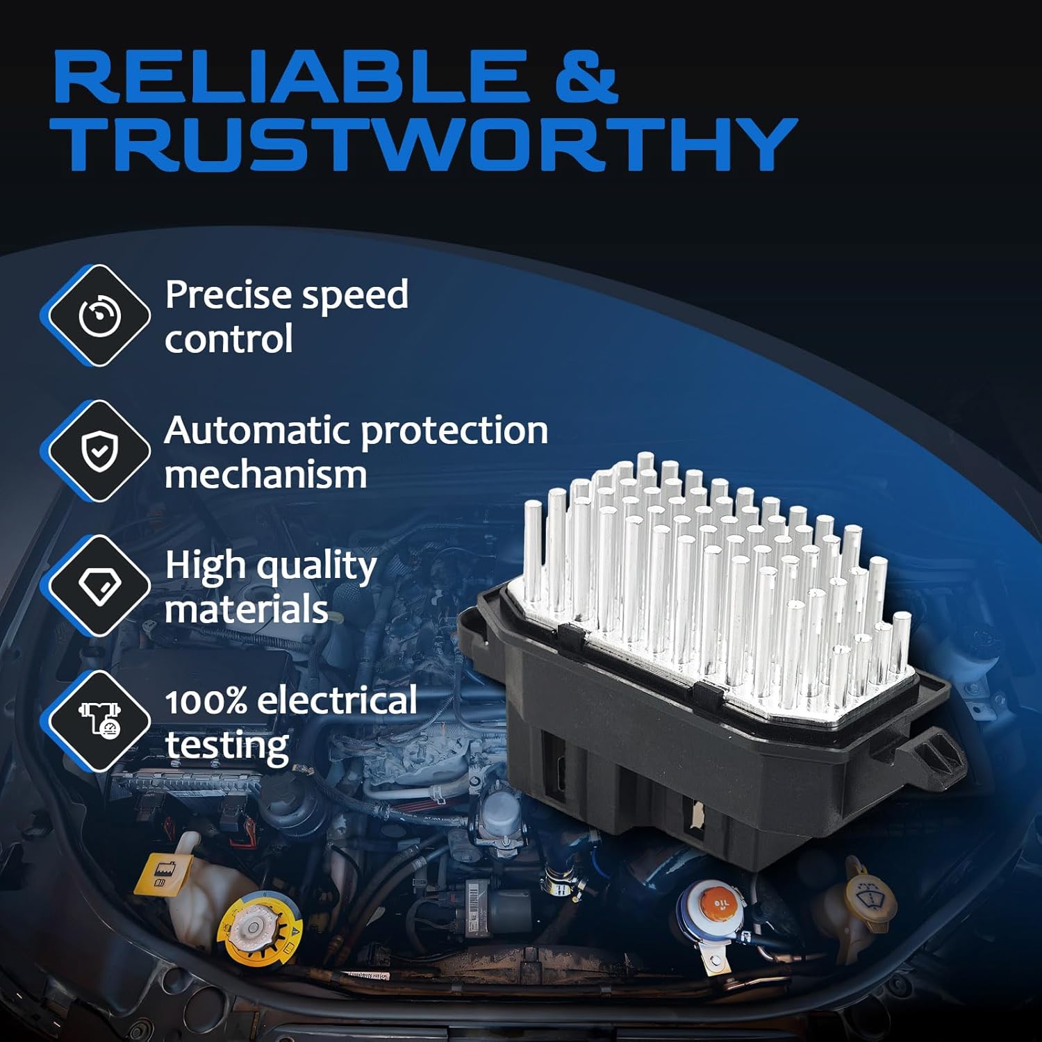 AITKEN HVAC Blower Motor Resistor Compatible with Ford Ecosport Nissan Rogue Replace# 277A14BU0A AV1119E624AA.