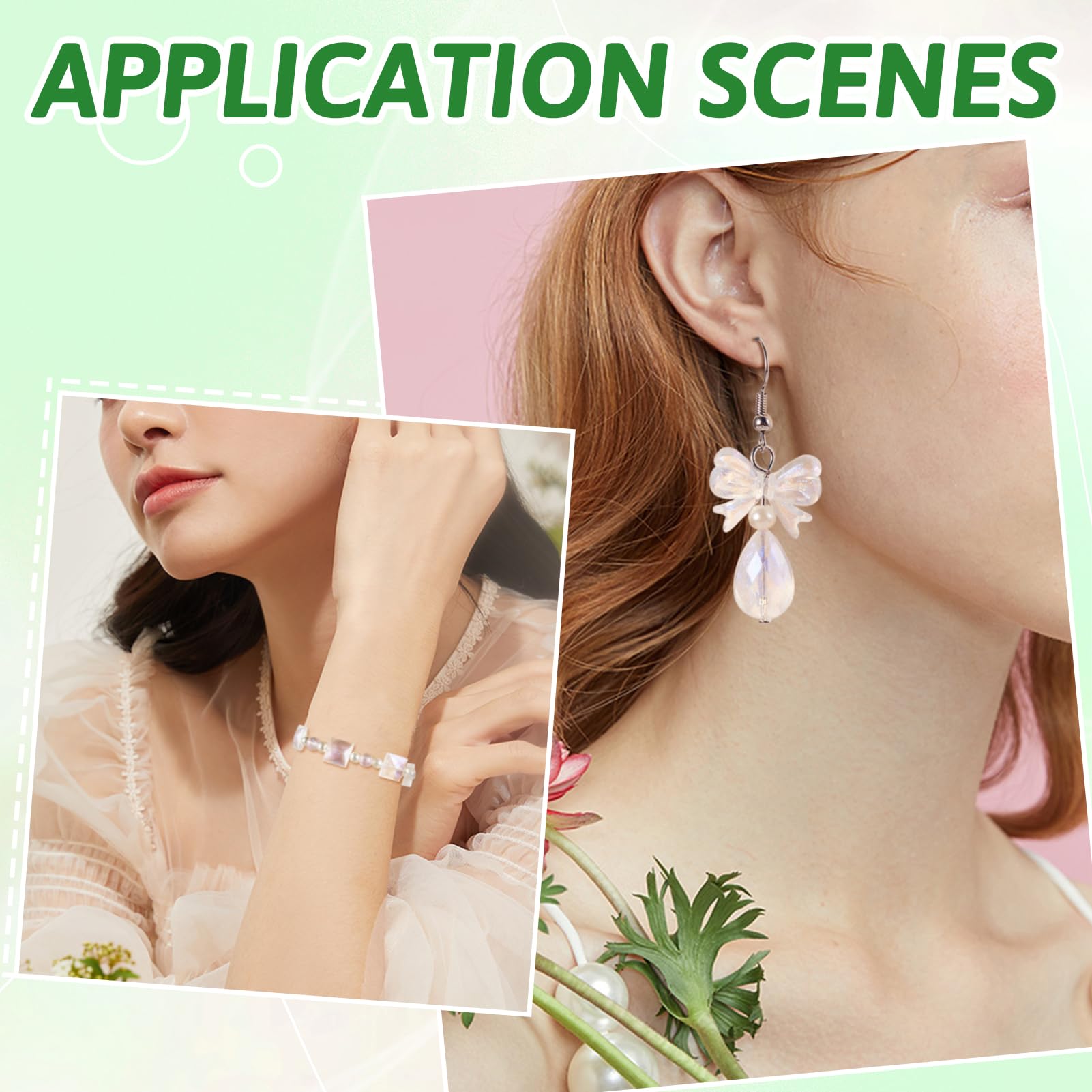 FASHEWELRY 200pcs Clear Acrylic Bear Beads Mixed Color Transparent Gummy Bear Spacer Beads Mini Cute Bears Loose Beads Bulk for Bracelet Necklace Earring Jewelry Making: Clear, 12 Style