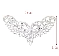 Vista 123 de PEARLY JUN Apliques de diamantes de imitación de plata con apliques de diamantes para vestidos, costura a mano, proyectos de manualidades, ropa