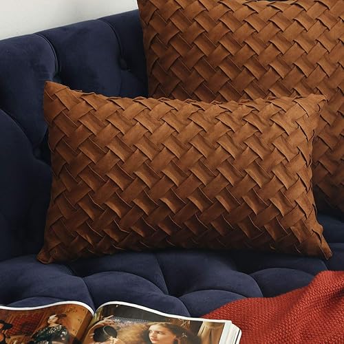 vctops Boho Basket Weave Pattern Decorative Throw Pillow Cover Super