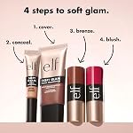 e.l.f. Soft Glam Cream Bronzer Stick, Buildable Cream Bronzer for A Long-Lasting Sculpted Glow & Satin Finish, Twist-Up Design, Vegan & Cruelty-Free, Light-Medium