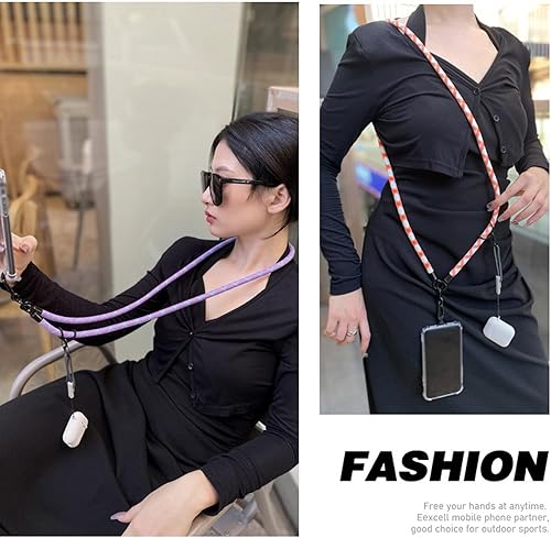 Miniatura 8 de Cordón universal para teléfono, correa cruzada ajustable para teléfono celular, correa para el cuello y pulsera, parches de correa de nailon para