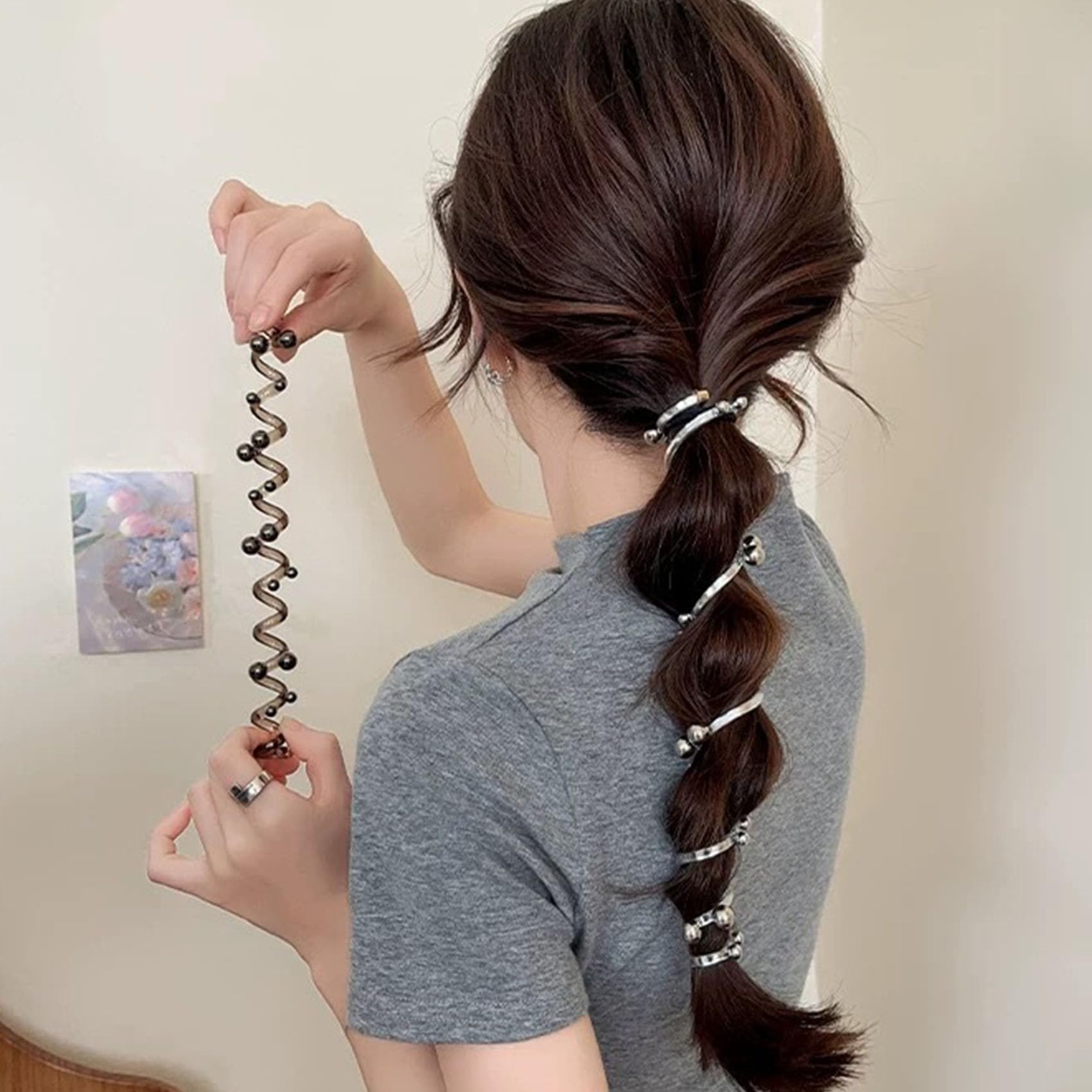 Amazon.com : 4 Pieces No Damage Soft Elastic Spiral Hair Ties
