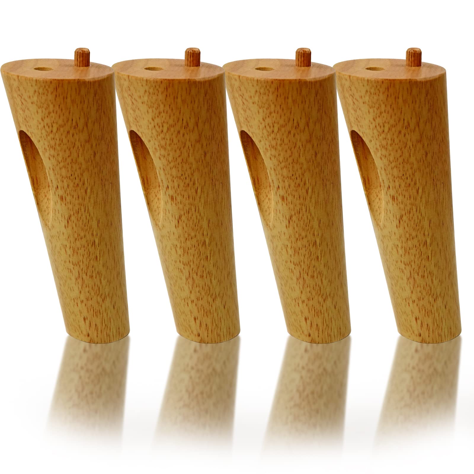 Buy Walnut Color Round Solid Wood Furniture Legs Sofa Replacement Legs