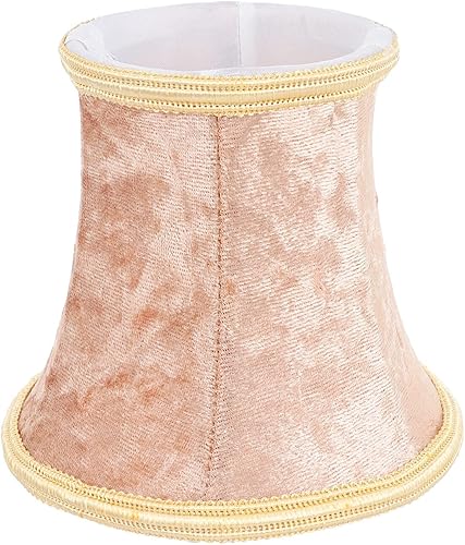 ARTIBETTER Pantalla con forma de campana para lámpara de pie y mesa, pantalla de tela hecha a mano de color (dorado)