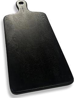 The Fine Living Co. Black Charcuterie Board, Paddle Board with Long Hand...