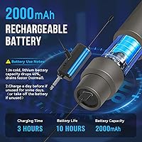 Vista 4 de Micrófonos inalámbricos, sistema de micrófono dual de karaoke, Microfonos Inalambricos con receptor recargable, juego de micrófono dinámico