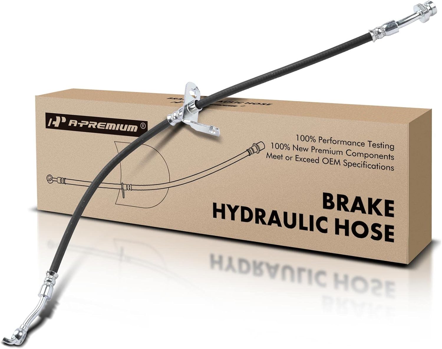 A-Premium Front Driver Brake Hydraulic Hose Compatible with Select Kia Models - Sonata 2015 2016 2017 2018 2019 - Replace# 58731C1100