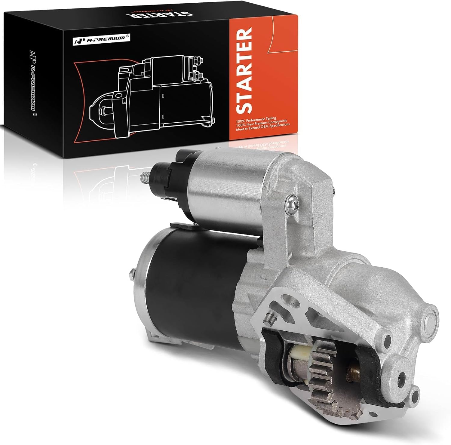 A-Premium Starter Motor Compatible with Saturn Vue 2004 2005 2006 2007 3.5L, 12V 1.6KW 19-Teeth Counterclockwise, Replace# M000T15171, M000T15171ZC