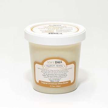 SoShea Whipped Shea Butter Unscented Ivory Original - Nourishes, Moisturizes & Renews | 100% African Pure Shea Butter | Cold-Pressed & Cold-Processed | No Dyes & Parabens | Vegan | 11.50oz / 326g