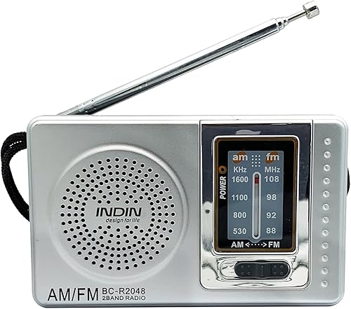 FM Stereo BC-R2048 Mini Radio de bolsillo Antena telescópica de tamaño de bolsillo Batería Portátil Radio AM FM para ancianos Radio portátil