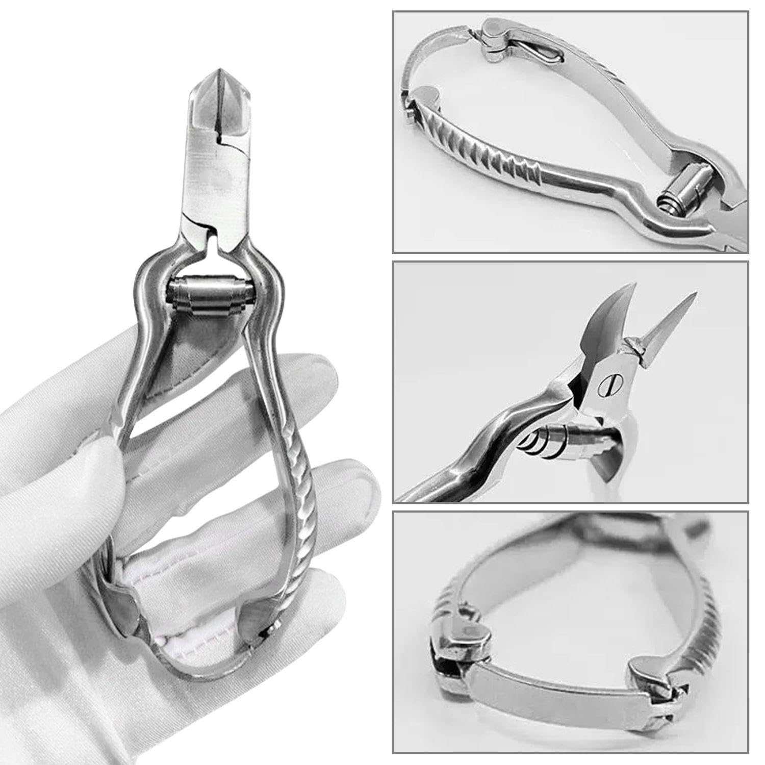 1 Pezzo Di Pinze Ad Ago Con Scanalatura Per Unghie, 3 Pezzi Di Tagliaunghie Per Manicure, Tagliaunghie Dei Piedi, Tagliaunghie Per Unghie Spesse, Unghie Incarnite, Strumenti Per Unghie Incarnite