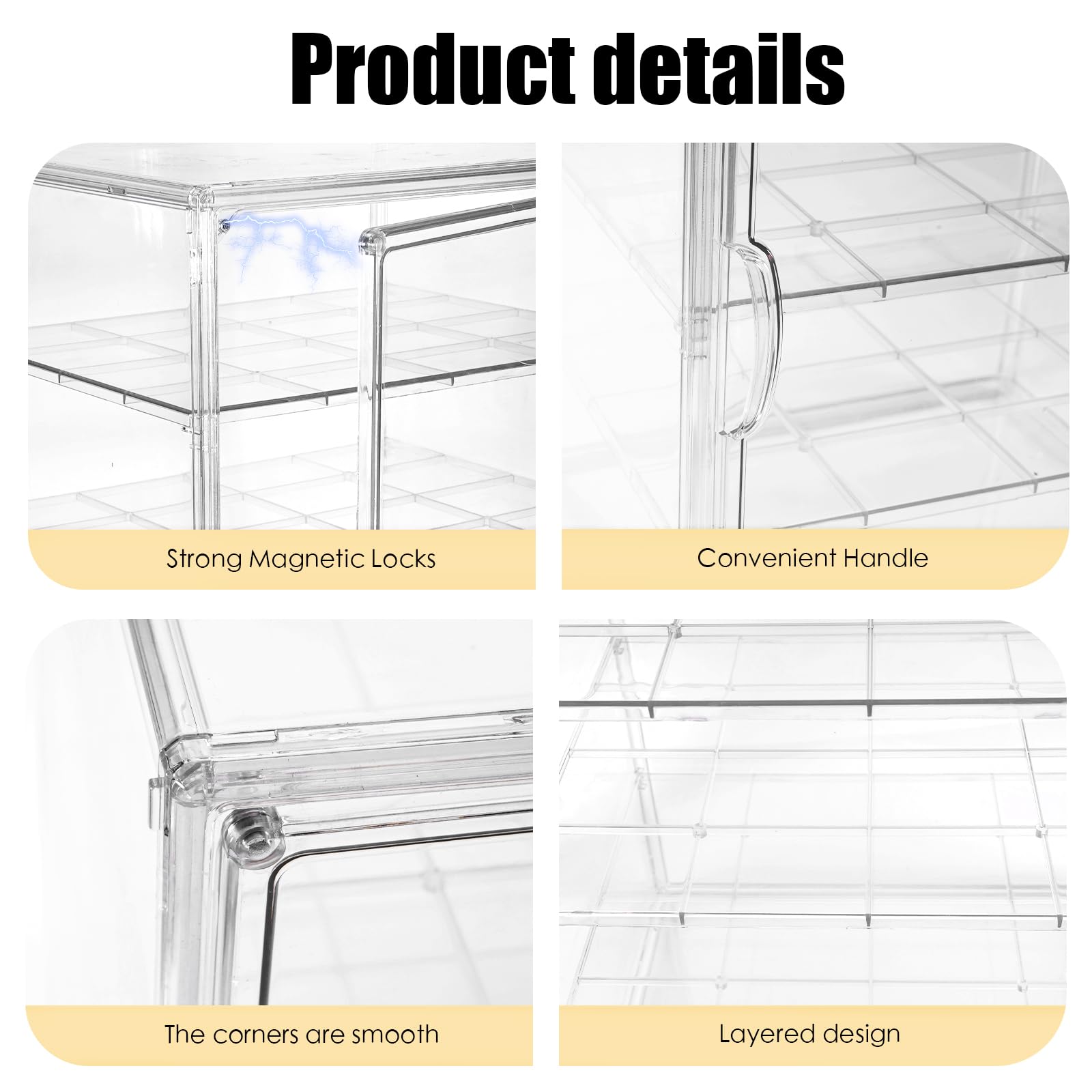 YEXEXINM Présentoir à Pâtisserie En Acrylique à 4 étages – Boîte De Rangement Réglable Pour Le Pain De Cuisine, Grand Récipient De Rangement Pour Pain, Bagel, Muffins