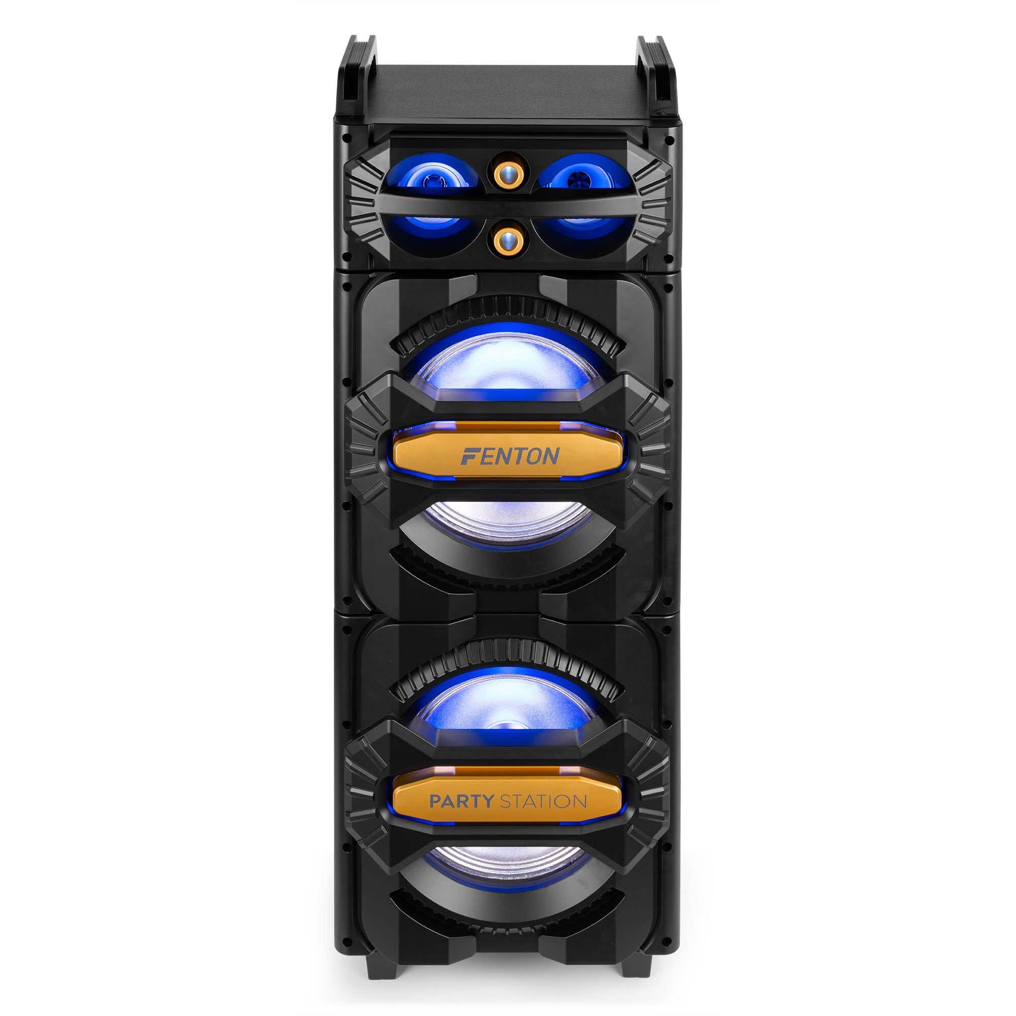 Fenton LIVE2102 - Aktywny głośnik Bluetooth USB 10" 800 W czarny | Wbudowany Bluetooth i USB, moc 800 W, 10-calowy głośnik niskotonowy, idealny na imprezy, bary i prezentacje