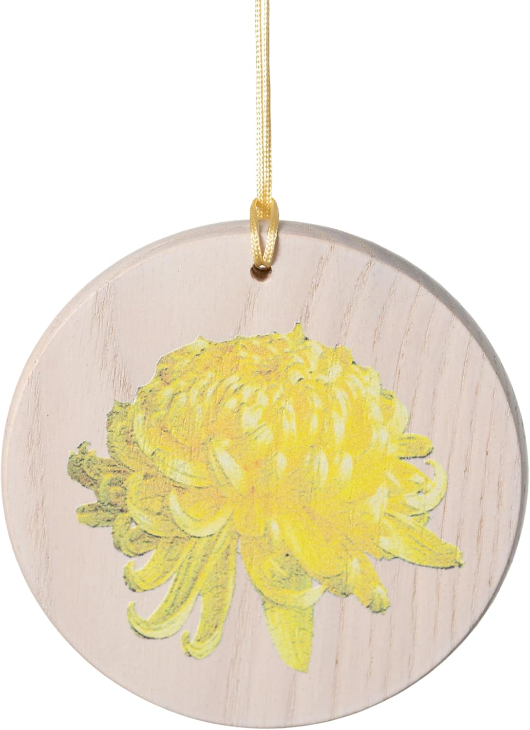 Woodstock Chimes Flower Wind Chime 22" Yellow Mum Outdoor Memorial Gift, Wind Chimes for Backyard, Porch, Garden Patio Decor, Zen Light Sound FCMYE