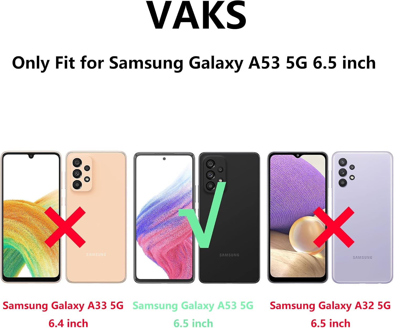 VAKS Samsung Galaxy A53 5G Case with Sliding Camera Cover and Ring Kickstand,Heavy Duty Protective Shockproof Phone Back Cover for Samsung A53 5G,Dark Blue
