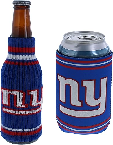 Miniatura 126 de Soporte aislante para latas y botellas de fútbol, hielera Huggie (escudo verde de Nueva York/logotipo (Jets)