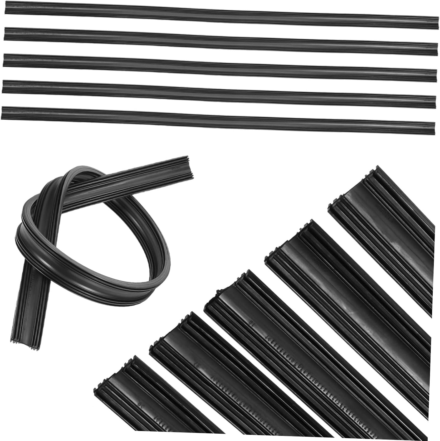 PRETYZOOM Replacement Wiper Blades Refills Universal Fit for Frameless Wiper Blades 5 Pairs