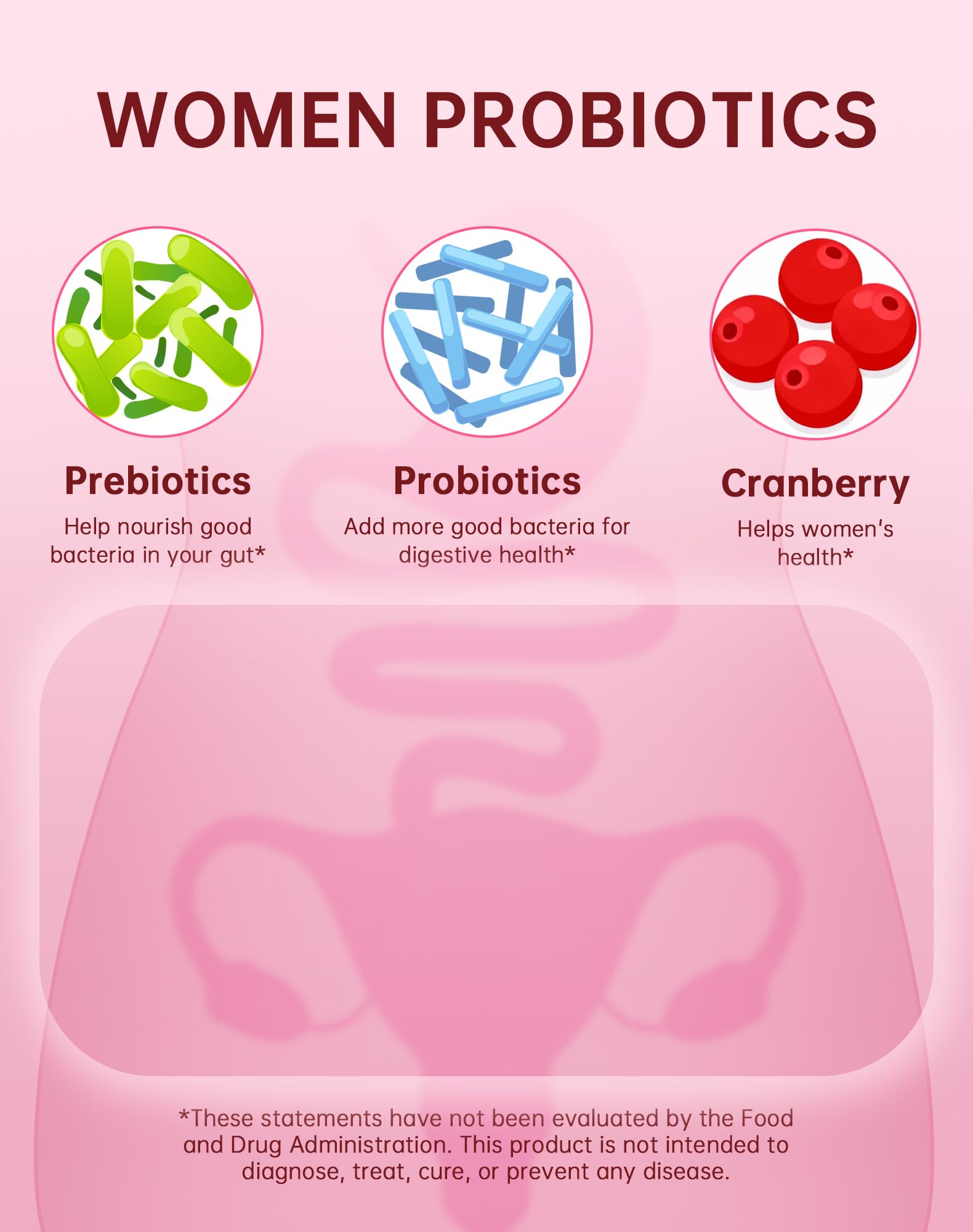 Vaginal Probiotics for Women pH Balance with Lactobacillus Probiotic Blend to Promote Healthy Vaginal Odor,Vaginal Flora - Women's Vaginal Health Probiotic 90 Count