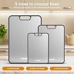 Titanium Cutting Board for Kitchen, Cutting Board Double Sided Food Grade, Pure Titanium/PP, Easy to Clean [18”*12.5”+15.5”*10.5”+12”*8.5”]