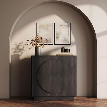 BELLEZE Luna Modular Sideboard Buffet Cabinet - Espresso Black