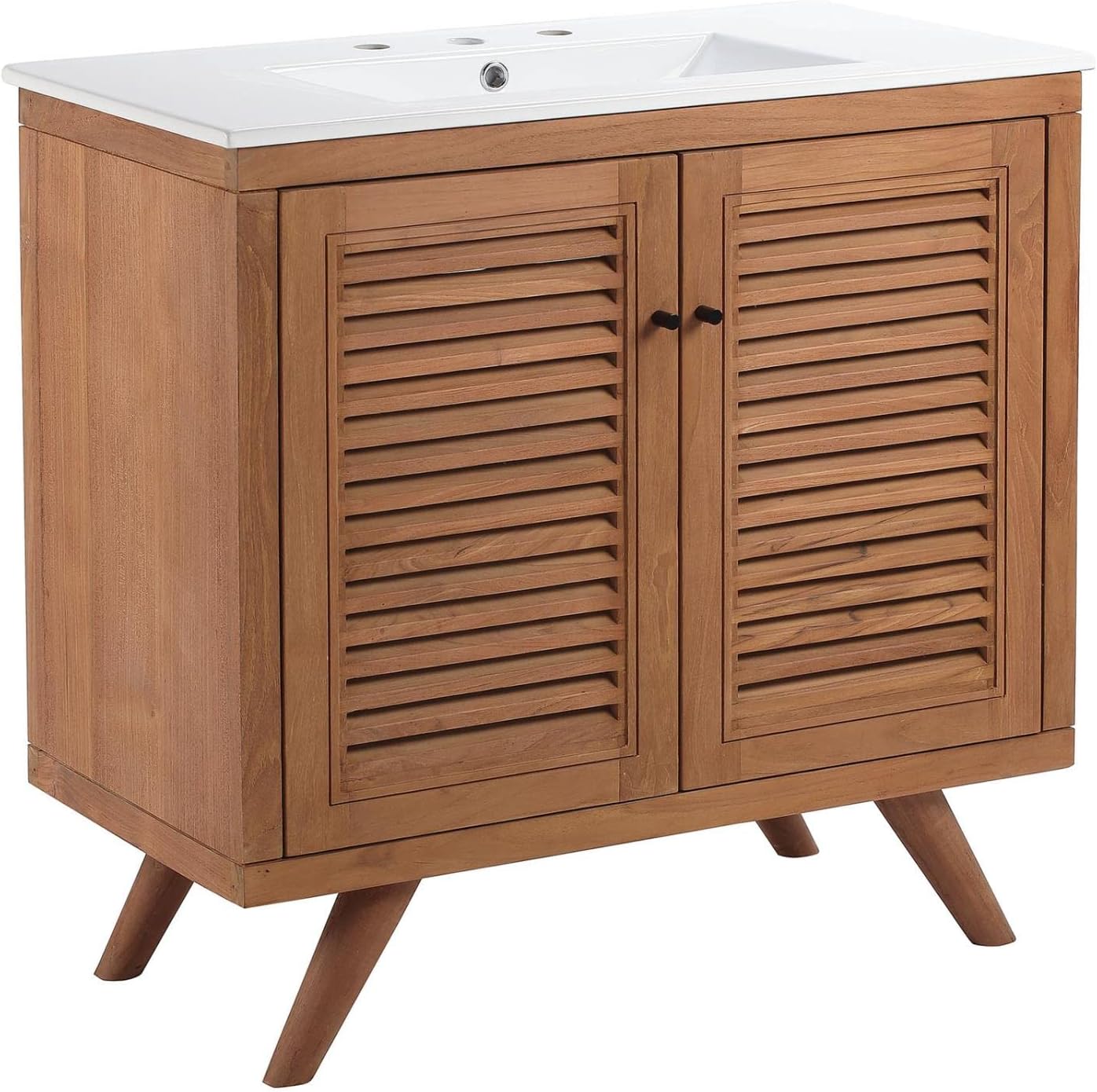Amazon.com: Elegant Decor 36 inch bathroom vanity in Walnut Brown ...