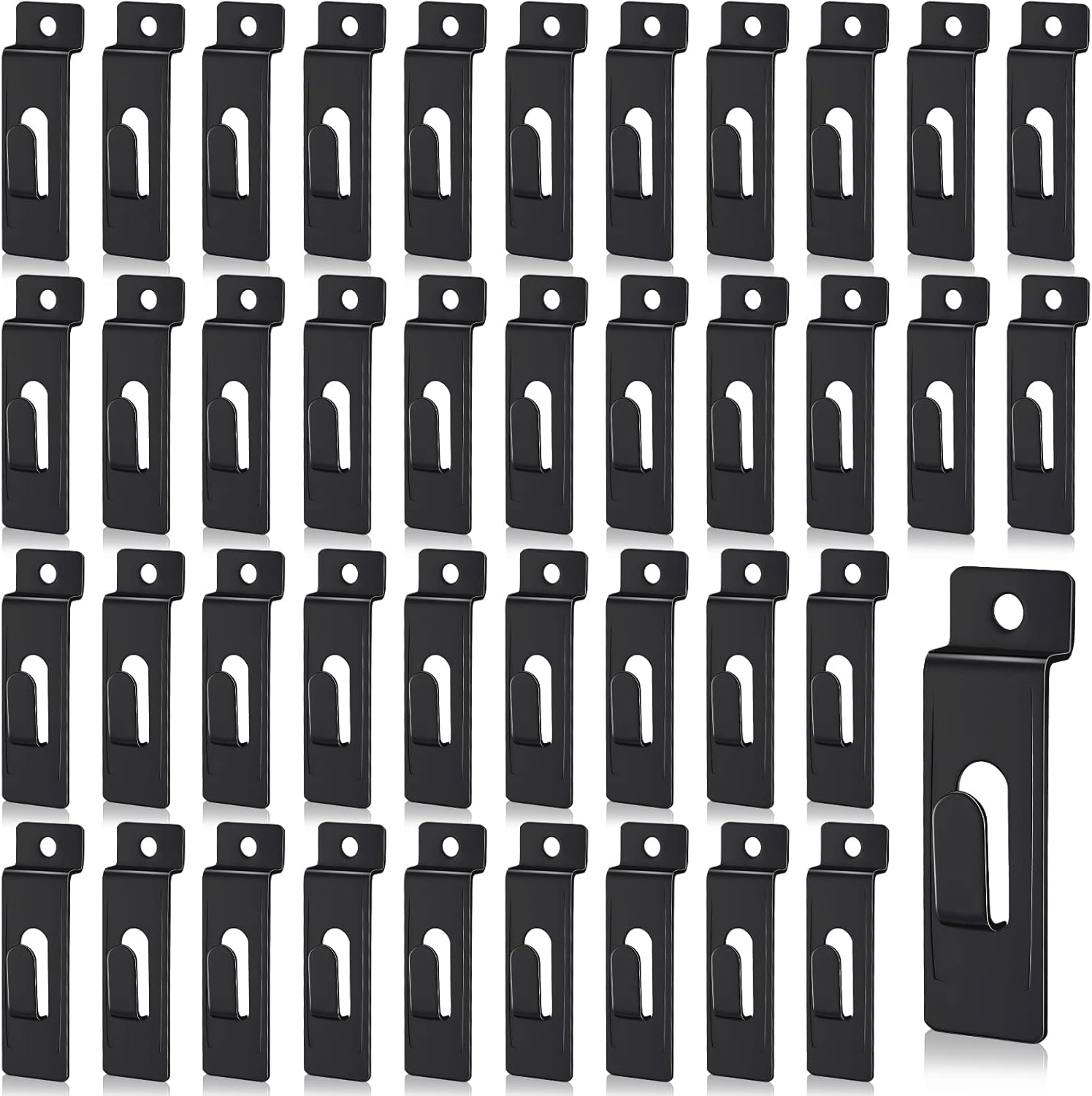 Hotop 50 Packs Slatwall Utility Notch Hook Commercial Slatwall Picture Hanger Black Slatwall
