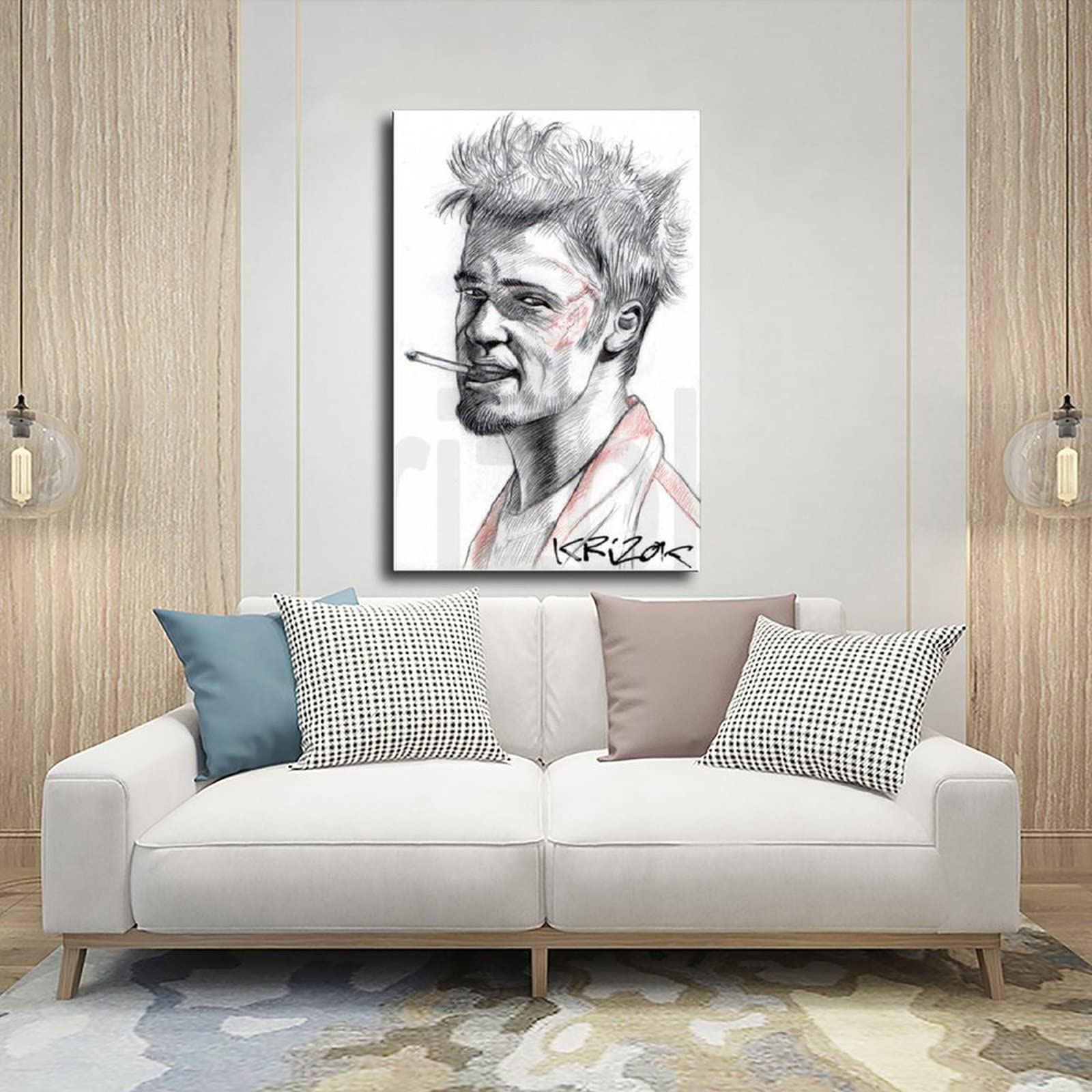 Poster Su Tela Fight Club – Decorazione Murale 50x75 Cm, Per Camera E Ufficio, Stampa Ad Alta Risoluzione Anti-sbiadimento