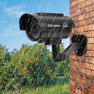 Sleet Practical Camera With Bracket and Screws Solar Powered Waterproof Imitation Dummy Security Fake Camera With Flashing LED Light