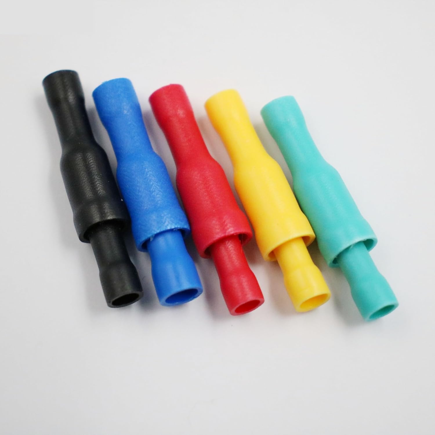 メスとオス絶縁電気コネクタ圧着ブレット端子22~16 AWGオーディオ配線用(カラー: ブラック)